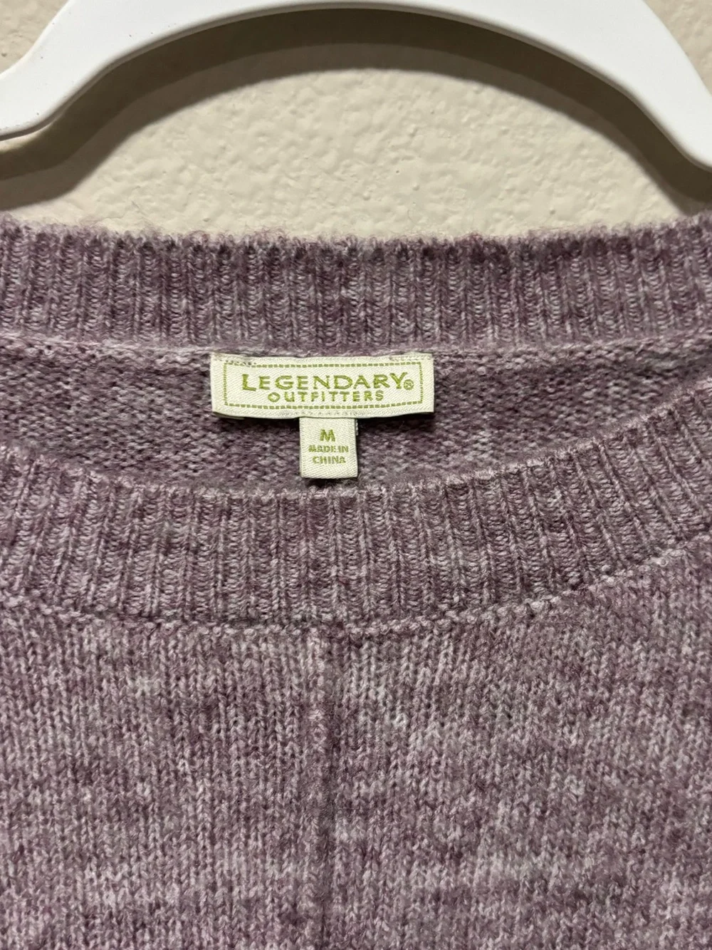 Legendary Outfitters Lavender Crewneck Sweater, Size Medium